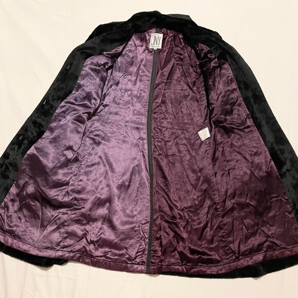 Jones New York Faux Fur Womes Winter Jacket Size 12 - Picture 11 of 16